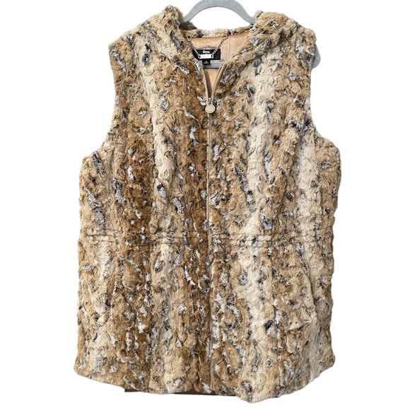 Dennis Basso Faux Fur Vest | 1X - Picture 1 of 10